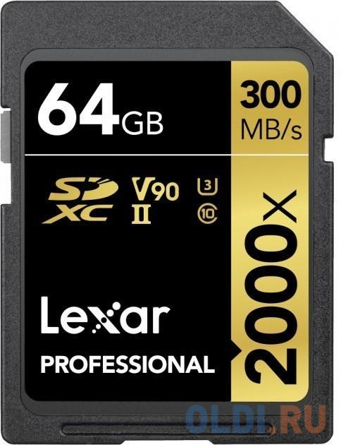 

LEXAR Professional 2000x 64GB SDHC/SDXC UHS-II Card