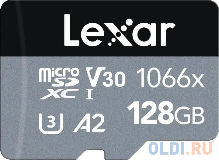 

LEXAR Professional 1066x 128GB microSDHC/microSDXC UHS-I Card SILVER Series with adapter
