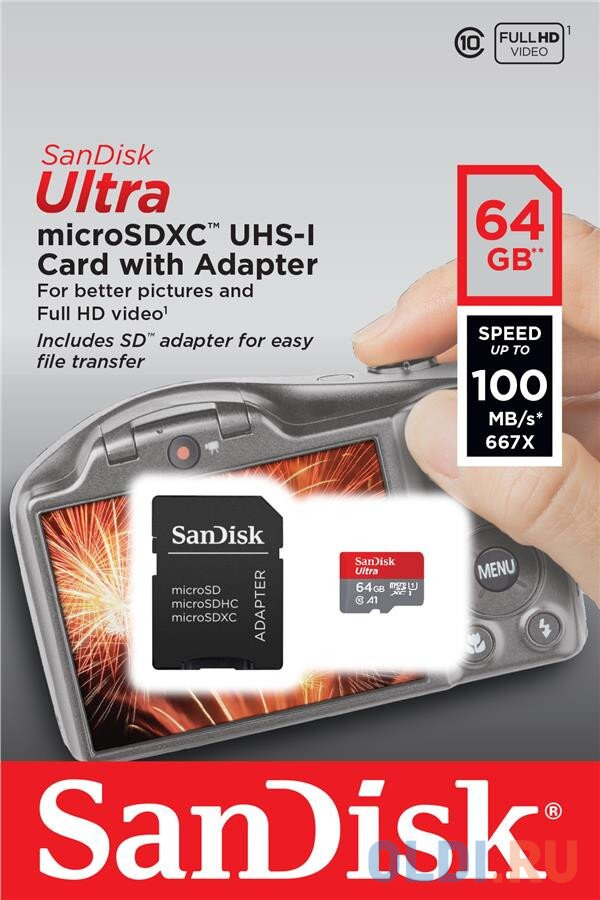 Sandisk ultra sdxc class 10 uhs i 128gb карта памяти micro sdxc 128gb class 10