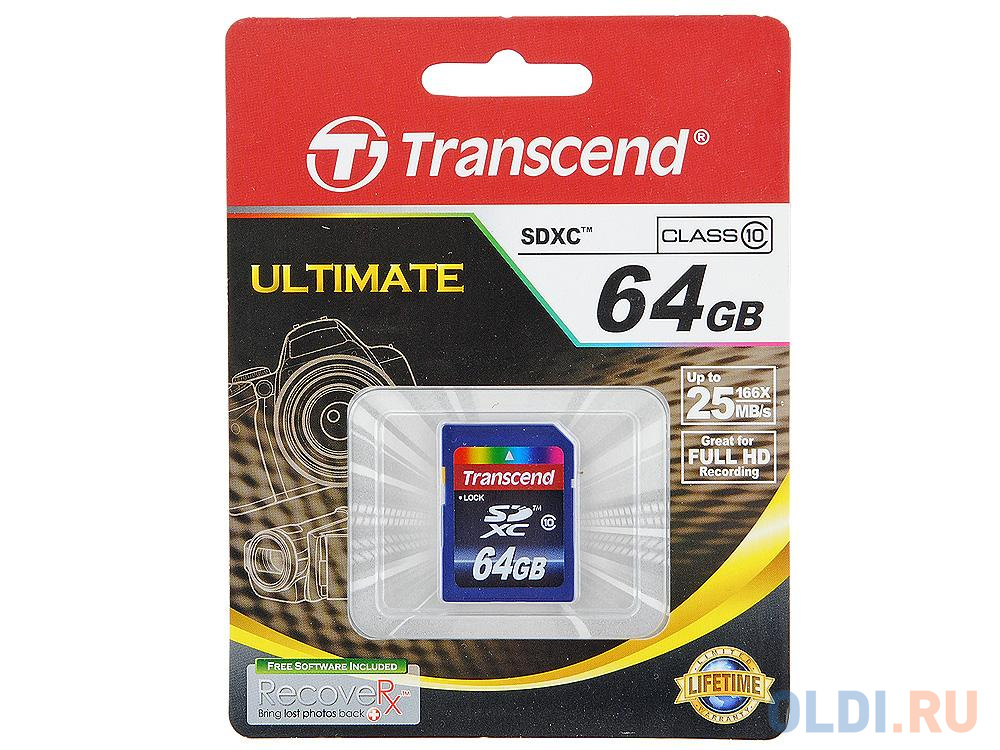 Карта памяти sdxc 64 гб transcend