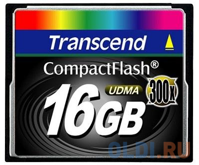 

Карта памяти Compact Flash Card 16Gb Transcend 300x [TS16GCF300] Retail