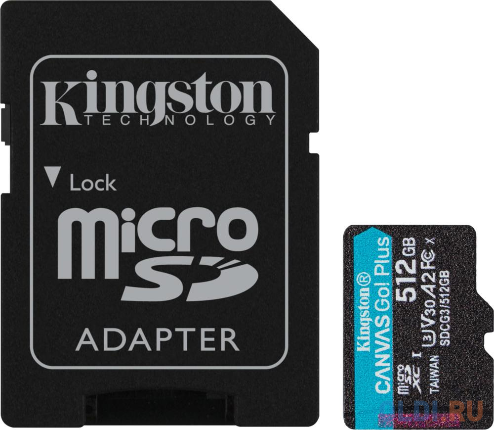 Карта памяти microSDXC 512Gb Kingston Canvas Go Plus флеш карта microsdhc 32gb class10 kingston sdcs2 32gb canvas select plus adapter
