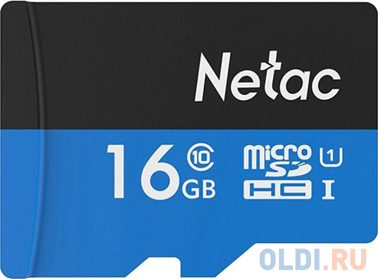 Флеш карта microSDHC 16GB Netac P500 <NT02P500STN-016G-S>  (без SD адаптера) 80MB/s флеш диск netac u182 blue 16gb nt03u182n 016g 30bl usb3 0 сдвижной корпус пластиковая бело синяя