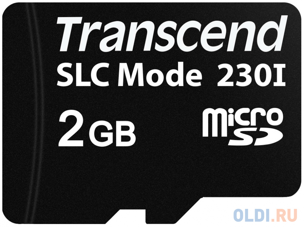 

Промышленная карта памяти microSD Transcend 230I, 2 Гб 3D NAND TLC, темп. режим от -40 до +85, без адаптера
