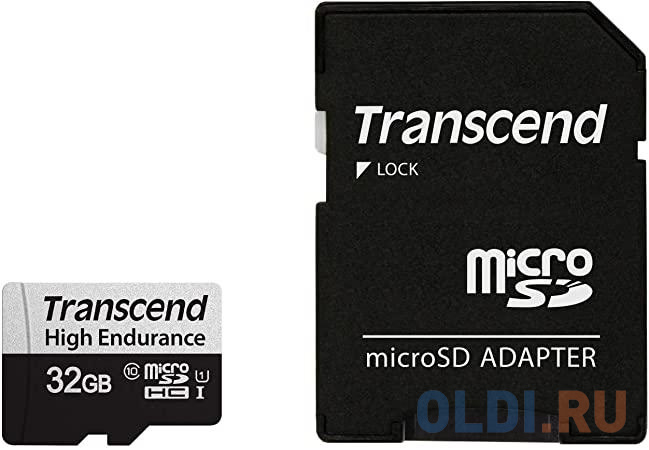 Карта памяти microSDXC 32Gb Transcend 350V карта памяти microsdhc 32gb transcend ts32gusd300s a
