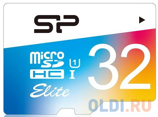 Флеш карта microSD 32GB Silicon Power Elite microSDHC Class 10 UHS-I (SD адаптер) Colorful - фото 1