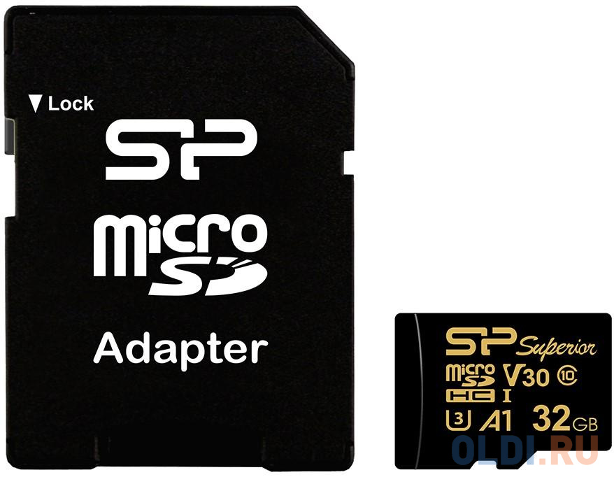 Карта памяти microSDHC 32Gb Silicon Power Superior Golden фото