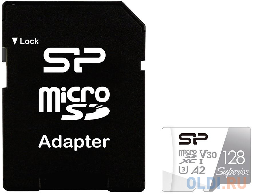 Флеш карта microSD 128GB Silicon Power Superior Pro A2 microSDXC Class 10 UHS-I U3 Colorful 100/80 Mb/s (SD адаптер) фото