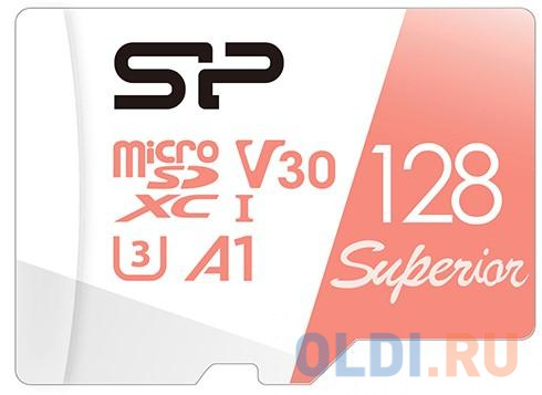Флеш карта microSD 128GB Silicon Power Superior A1 microSDXC Class 10 UHS-I U3 100/80 Mb/s флеш накопитель 256gb silicon power helios 202 usb 3 2 голубой