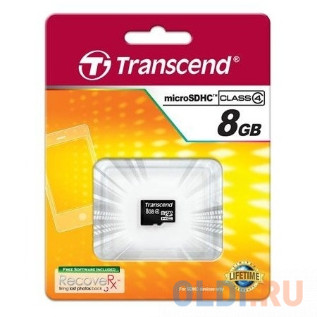 

Карта памяти MicroSDHC 8GB Transcend Class4 no Adapter (TS8GUSDC4)