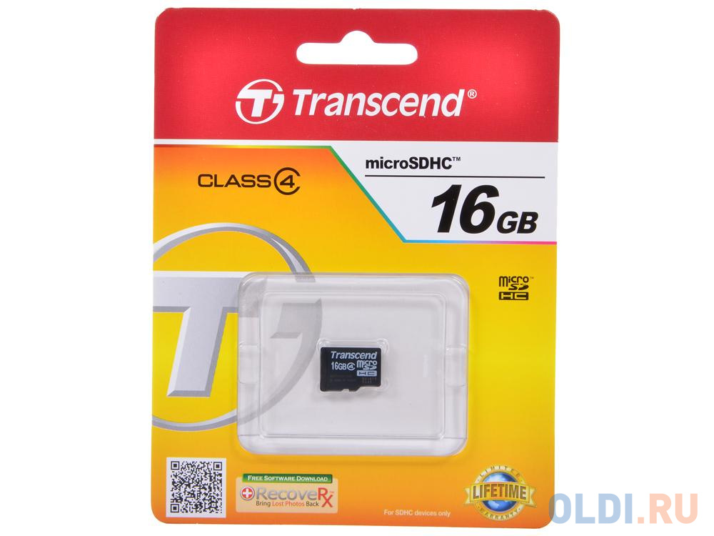 Карта памяти transcend microsdhc 16 гб class 10