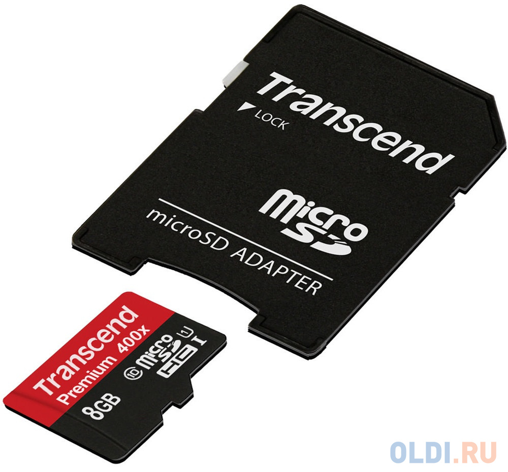 Карта памяти MicroSDHC 8GB Transcend Class10 UHS-I (TS8GUSDU1) фото