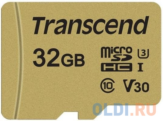 Карта памяти Transcend 32GB microSDXC Class 10 UHS-I U1 V30 R95, W60MB/s with adapter