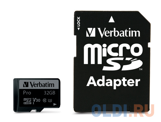 

Флеш карта microSD 32GB Verbatim microSDXC Class 10 UHS-I, (SD адаптер)