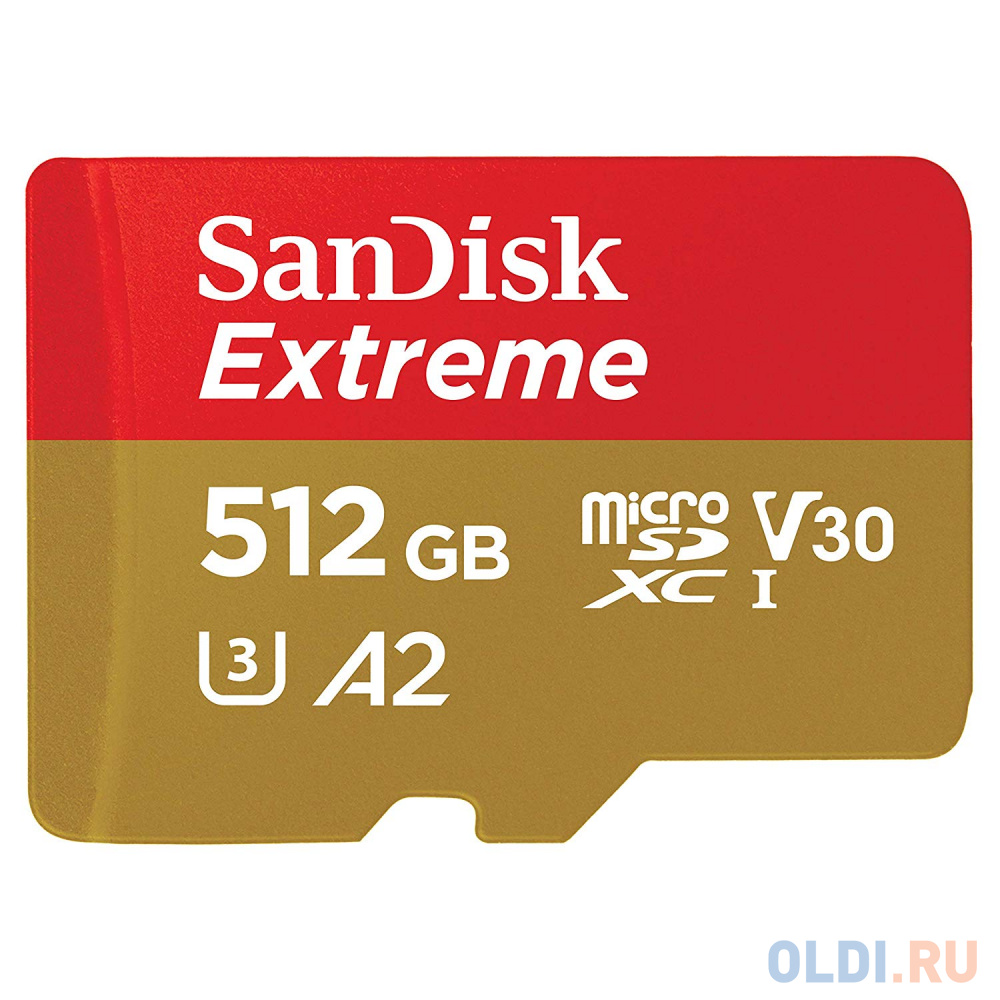 

Флеш карта microSD 512Gb Class10 Sandisk SDSQXA1-512G-GN6MA Extreme + adapter