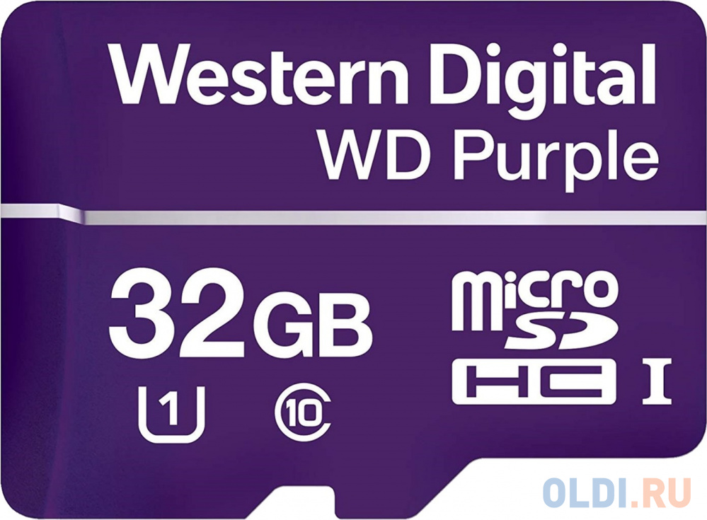 

Флеш карта microSDHC 32Gb Class10 WD WDD032G1P0C Purple w/o adapter