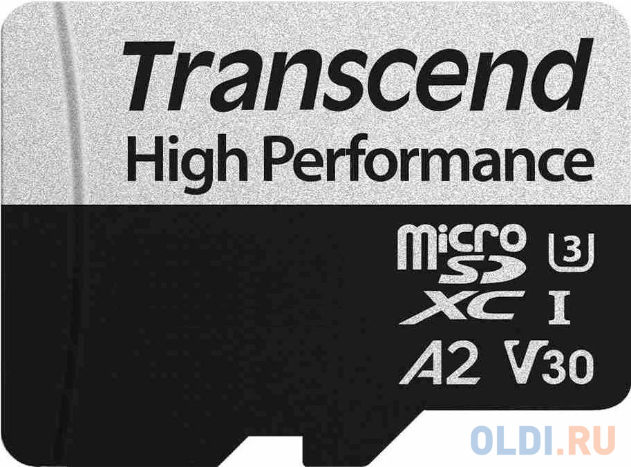 Карта памяти microSDXC Transcend 330S, 256 Гб, UHS-I Class U3 V30 A2, с адаптером карта памяти microsdxc transcend 350v высокой надёжности 128 гб uhs i class 10 u1 с адаптером