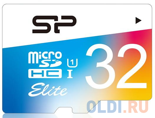 Флеш карта microSD 32GB Silicon Power Elite microSDHC Class 10 UHS-I  Colorful флеш карта microsdhc 32gb class10 kingston sdcs2 32gb canvas select plus adapter