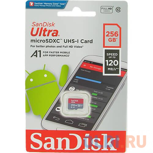 

Карта памяти MICRO SDXC 256GB UHS-I SDSQUA4-256G-GN6MN SANDISK