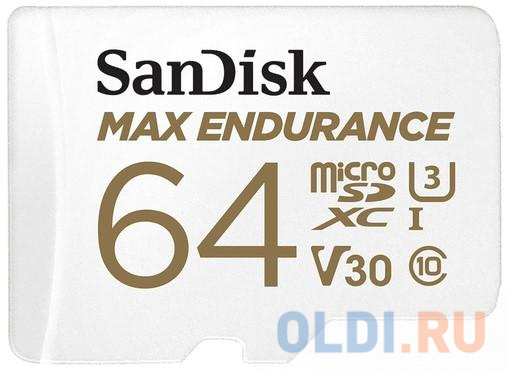 Флеш карта microSD 64GB SanDisk microSDXC Class 10 UHS-I U3 V30 Max Endurance Video Monitoring SDSQQVR-064G-GN6IA