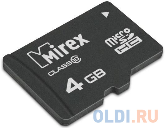 Флеш карта microSD 4GB Mirex microSDHC Class 10 флеш карта microsd 8gb mirex microsdhc class 4 sd адаптер