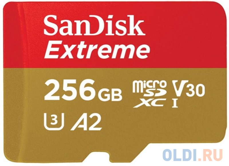 

Флеш карта microSD 256GB SanDisk microSDXC Class 10 UHS-I A2 C10 V30 U3 Extreme (SD адаптер) 160MB/s for Mobile Gaming