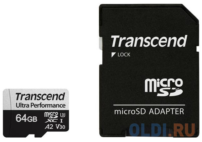 Карта памяти microSD (TransFlash) 64Gb Transcend TS64GUSD340S фото