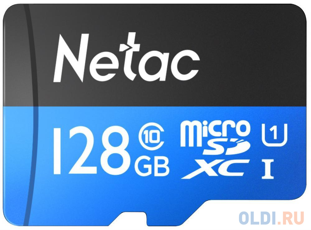 Флеш карта microSDHC 128GB Netac P500 <NT02P500STN-128G-R>  (с SD адаптером) 80MB/s флеш карта microsdhc 16gb netac p500 eco 50 95 mb s no adapter nt02p500eco 016g s