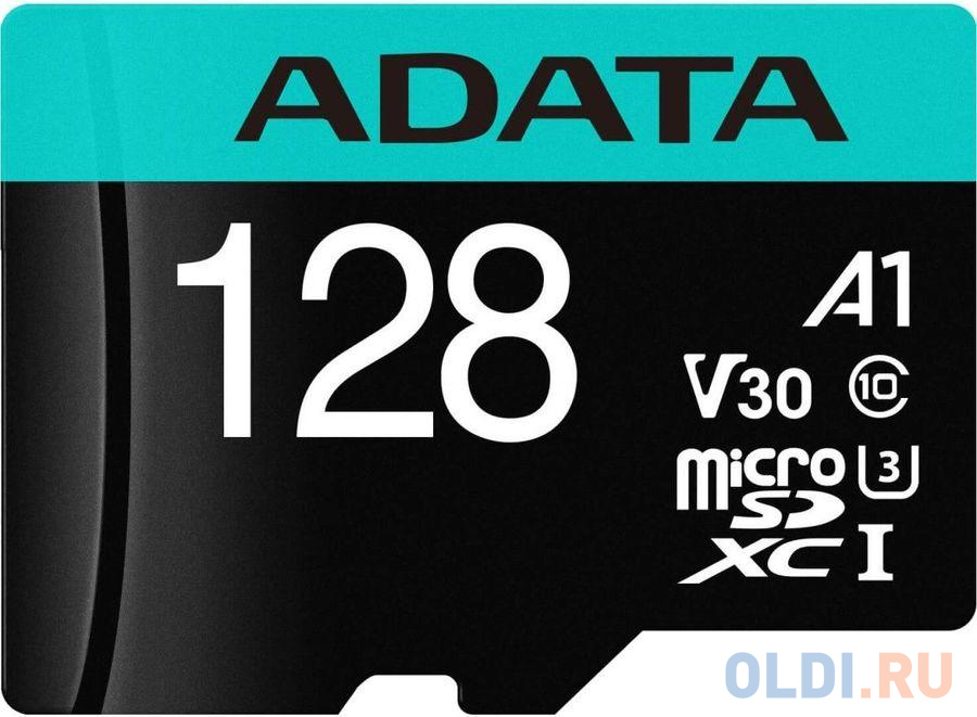 Флеш карта microSDHC 128Gb Class10 A-Data AUSDX128GUI3V30SA2-RA1 Premier Pro + adapter фото