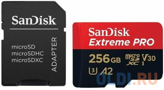 Карта памяти microSDXC 256Gb SanDisk SDSQXCD-256G-GN6MA карта памяти sandisk extreme sd uhs i 256gb card for 4k video for dslr and mirrorless cameras 180mb s read