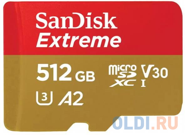 Карта памяти microSDXC 512Gb SanDisk Extreme micro securedigital 1tb sandisk extreme microsdhc class 10 uhs 1 u3 v30 a2 sdsqxav 1tb gn6mn
