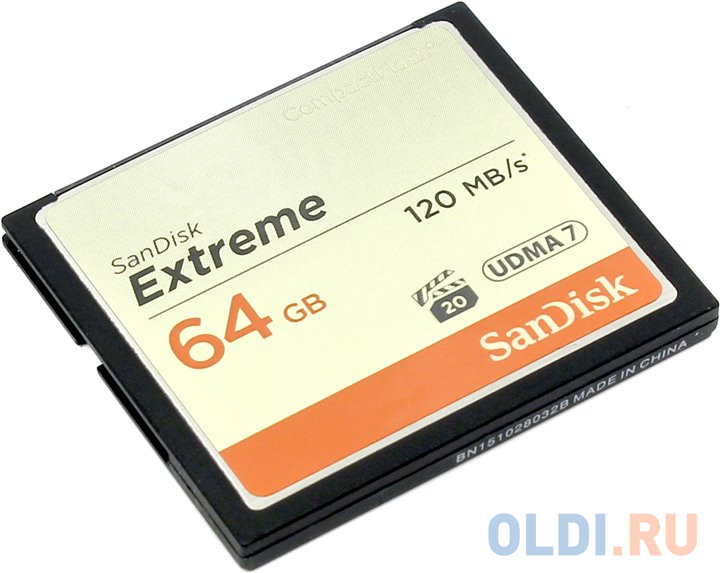 Карта памяти Compact Flash 64Gb SanDisk Extreme 120/85MB/s (SDCFXSB-064G-G46)