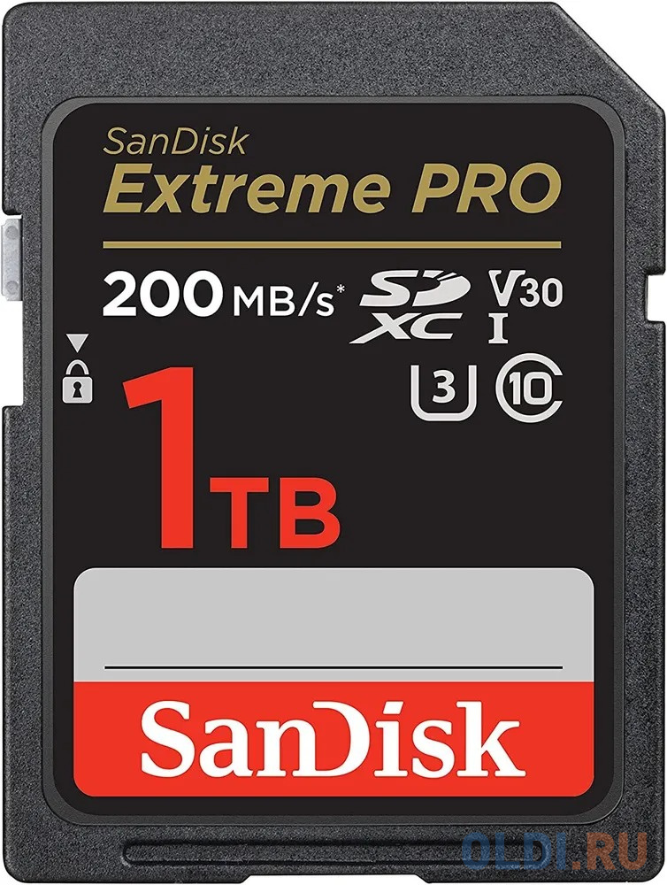 Карта памяти SanDisk Extreme Pro SD UHS I 1TB Card for 4K Video for DSLR and Mirrorless Cameras 200MB/s Read & 140MB/s Write, Lifetime Warranty