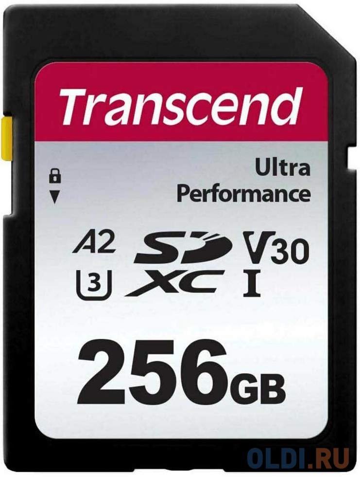 Карта памяти SDXC Transcend 340S, 256 Гб, UHS-I Class U3 V30 A2