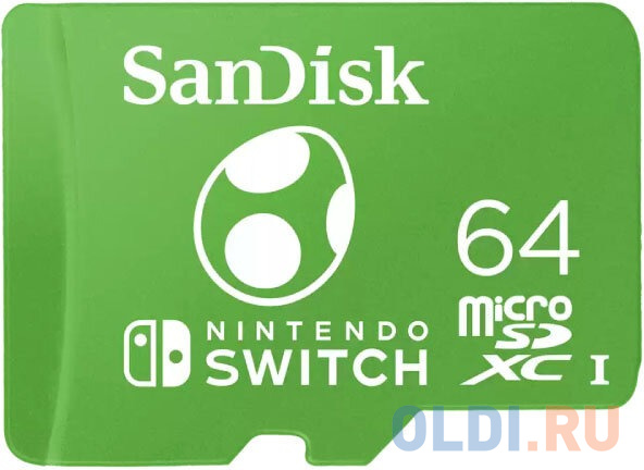 Флеш карта microSD 64GB SanDisk microSDXC Class 10 UHS-I A1 C10 V30 U3 for Nintendo Switch 100MB/s