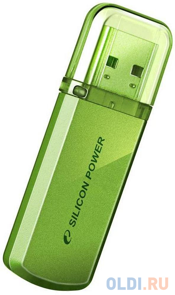 Внешний накопитель 16GB USB Drive <USB 2.0 Silicon Power Helios 101 Green (SP016GBUF2101V1N) флеш накопитель 256gb silicon power helios 202 usb 3 2 голубой