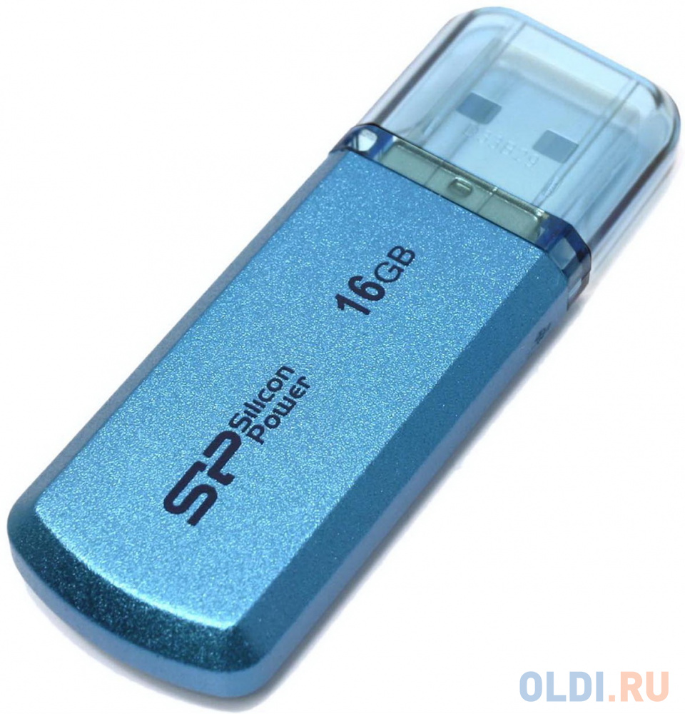 Внешний накопитель 16GB USB Drive <USB 2.0 Silicon Power Helios 101 Blue (SP016GBUF2101V1B) внешний накопитель 32gb usb drive usb 2 0 silicon power helios 101 blue sp032gbuf2101v1b