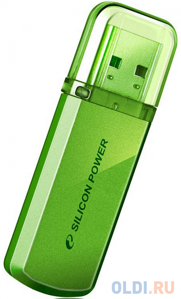 Внешний накопитель 32GB USB Drive <USB 2.0 Silicon Power Helios 101 Green (SP032GBUF2101V1N) флеш накопитель 256gb silicon power helios 202 usb 3 2 голубой