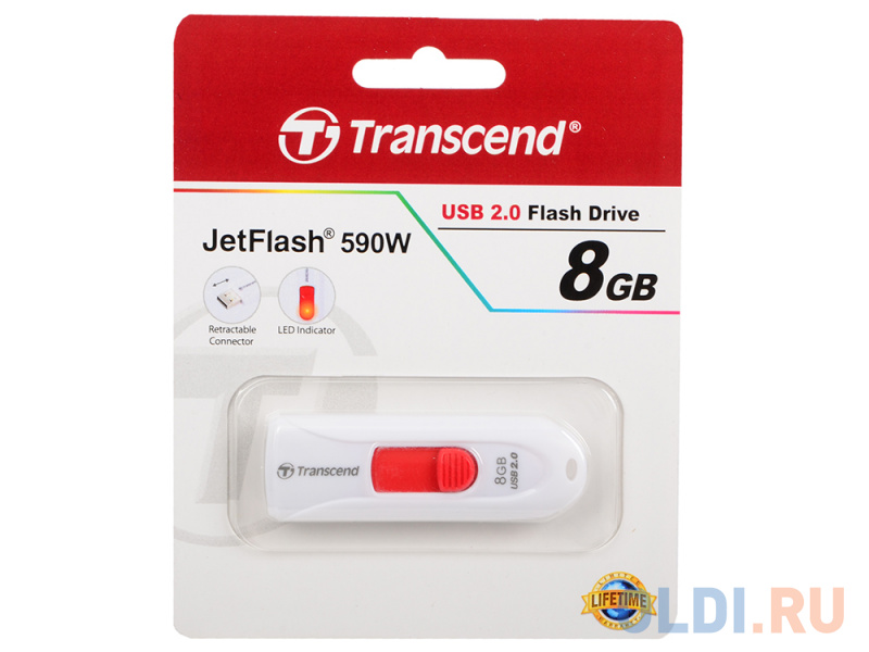 

Флешка USB 8Gb Transcend Jetflash 590 TS8GJF590W белый