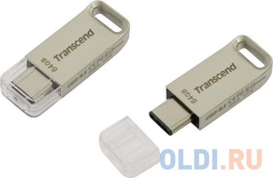

Флешка USB 64Gb Transcend JetFlash 850 OTG TS64GJF850S серебристый