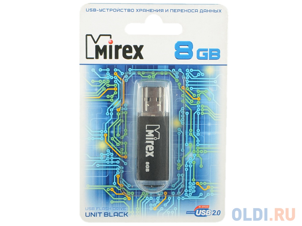 Флешка USB 8Gb Mirex Unit 13600-FMUUND08 черный
