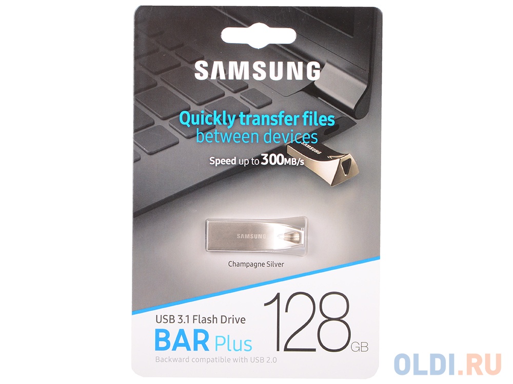   128GB USB Drive <USB 3.1 Samsung BAR Plus (up to 300Mb/s) (MUF-128BE3/APC)