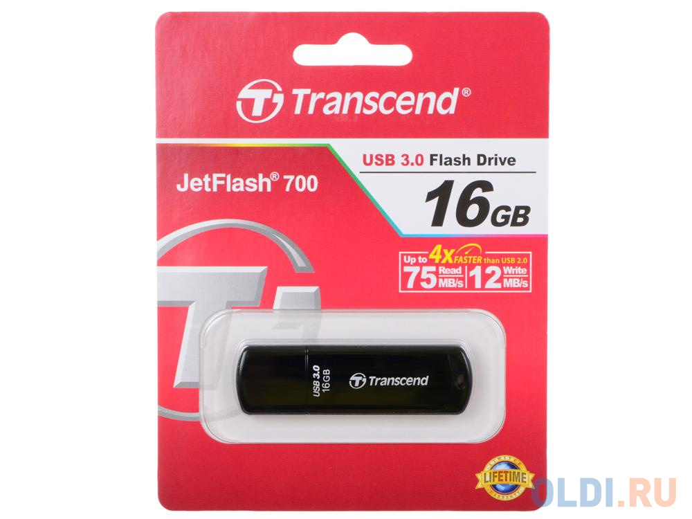 Внешний накопитель 16GB USB Drive <USB 3.0 Transcend 700 (TS16GJF700) флешка 256gb transcend jetflash 790 usb 3 0 синий ts256gjf790k