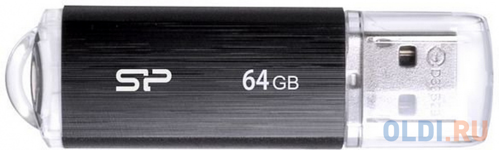 Внешний накопитель 64GB USB Drive <USB 2.0 Silicon Power Ultima USB2.0 черный (SP064GBUF2U02V1K) фото