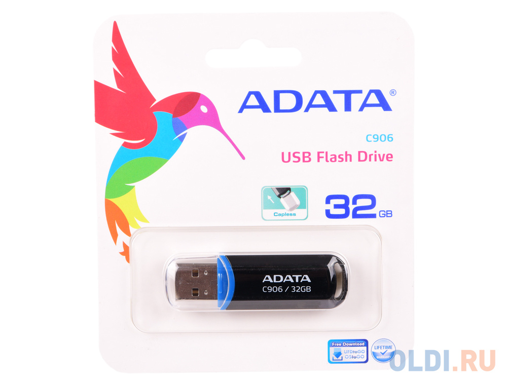   32GB USB Drive ADATA USB 2.0 C906 black AC906-32G-RBK