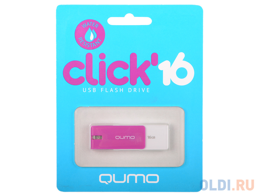 

Флешка USB 16Gb QUMO Click USB2.0 бело-фиолетовый QM16GUD-CLK-Violet