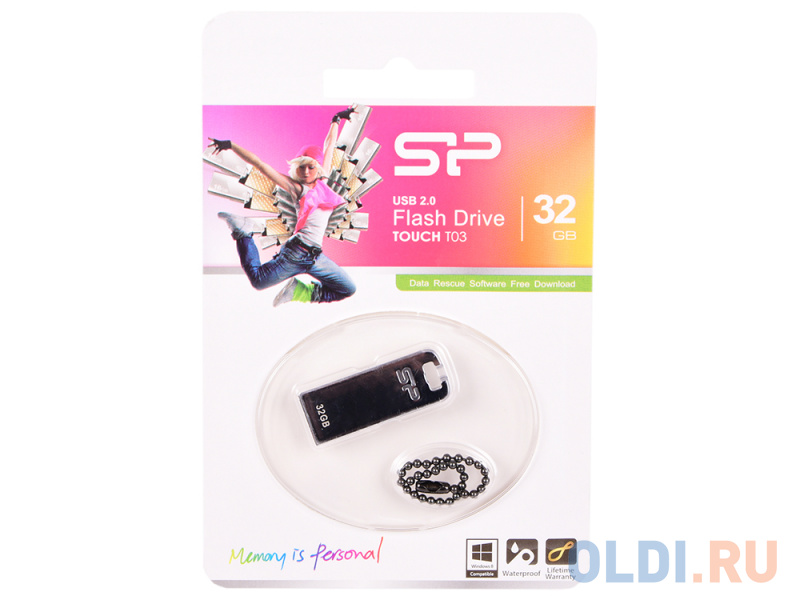 

Внешний накопитель 32GB USB Drive <USB 2.0 Silicon Power Touch T03 SP032GBUF2T03V1F серебристый