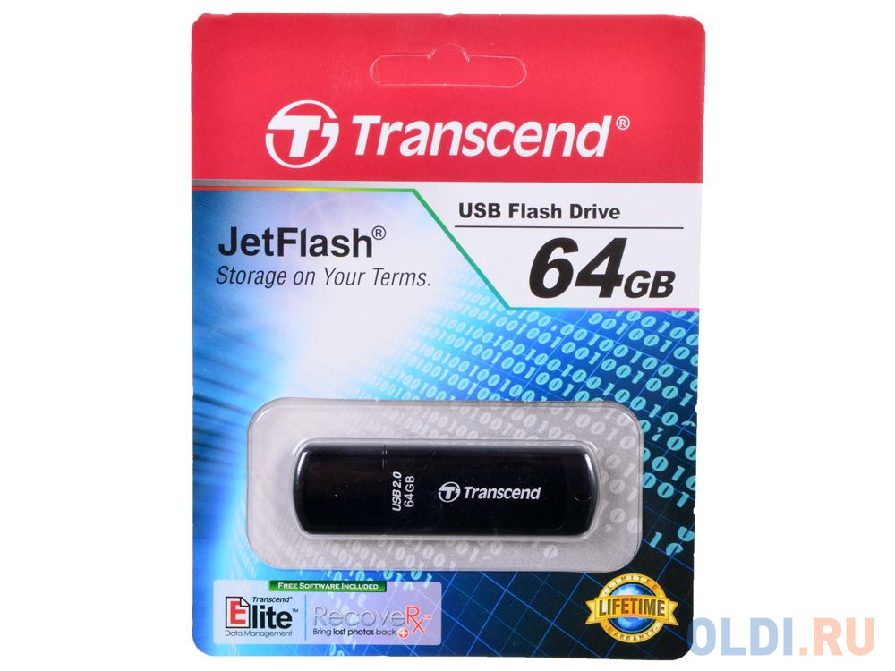 Внешний накопитель 64GB USB Drive <USB 2.0 Transcend 350 (TS64GJF350) - фото 2