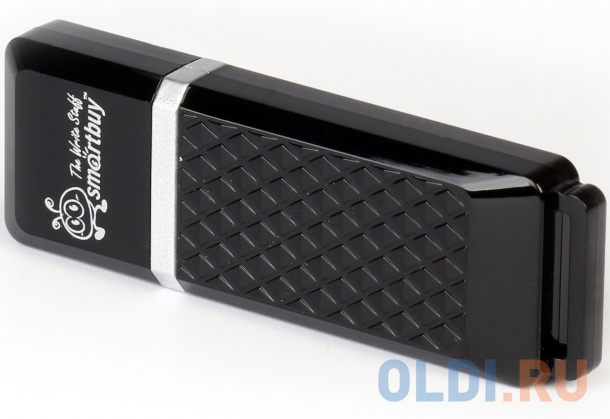 Внешний накопитель 4Gb USB Drive <USB2.0 Smartbuy Quartz series Black (SB4GBQZ-K) - фото 1