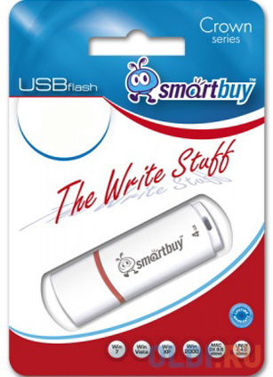Внешний накопитель 8Gb USB Drive <USB2.0 Smartbuy Crown White (SB8GBCRW-W) - фото 2
